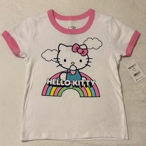 Hello Kitty Rainbow Short Sleeve Tee - White and Pink